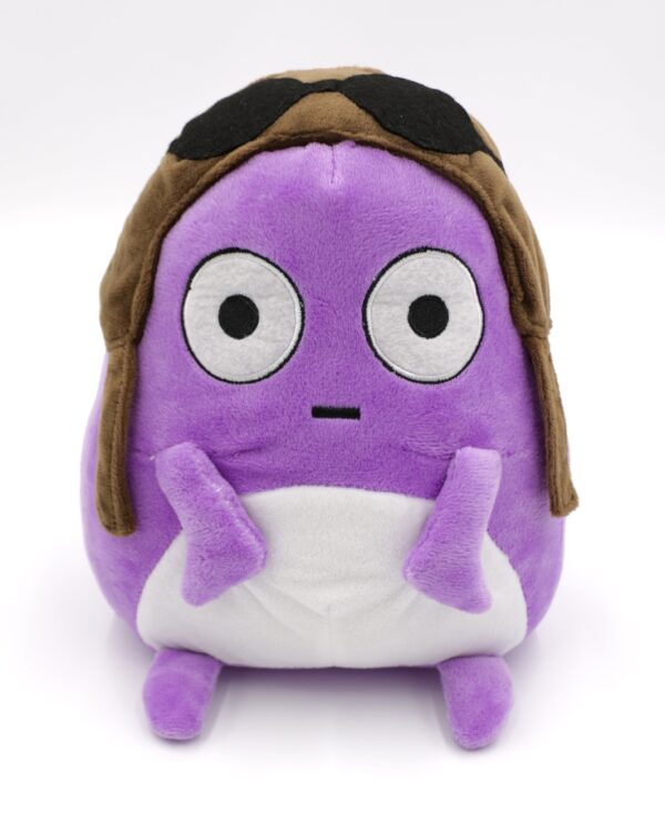 A purple plush toy